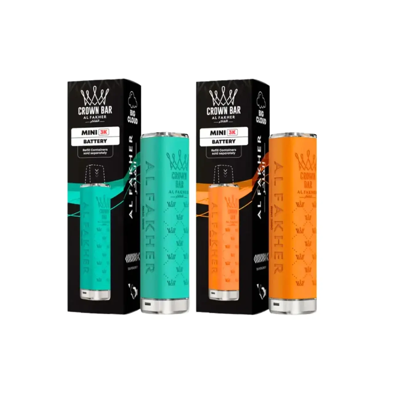 【2组送杆】Al Fakher 阿尔法赫 Crown Bar Mini 3K  1.0Ω网状芯磁吸换弹